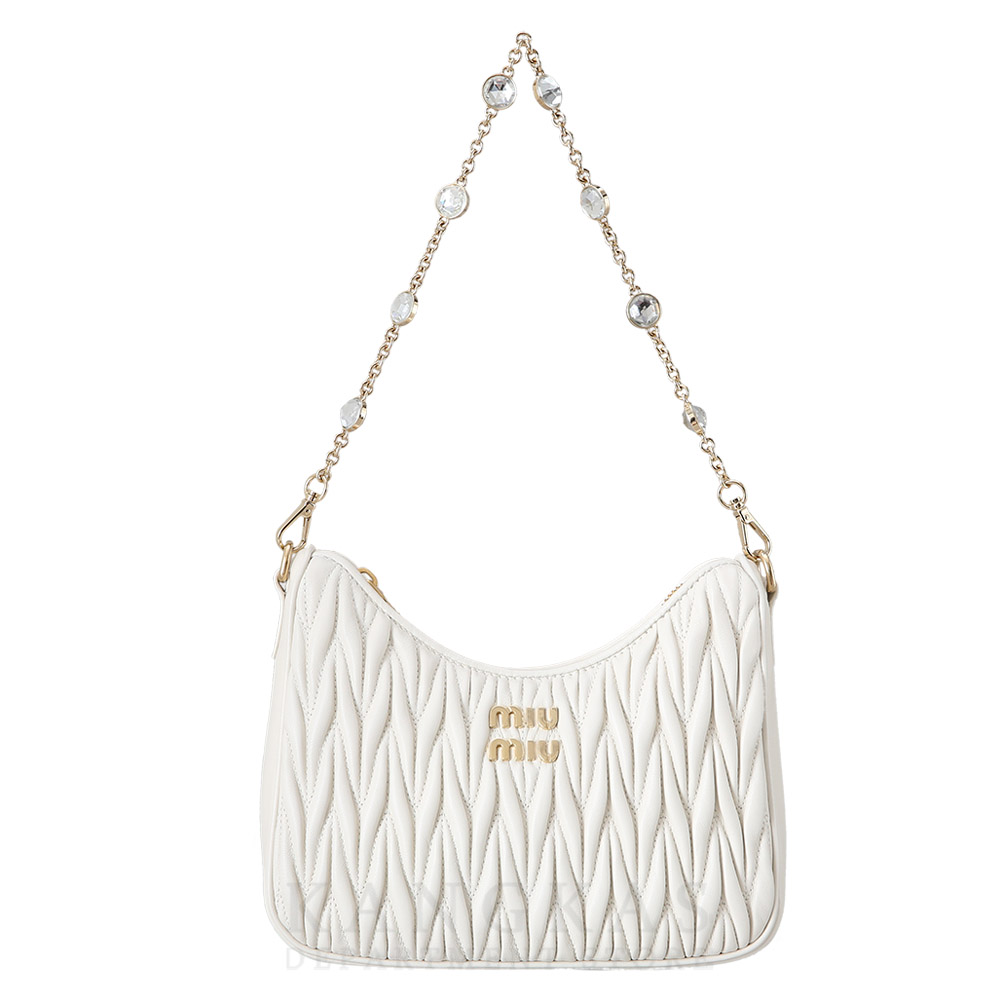 MIU MIU(USED)미우미우 5BH211 마틀라세 펄 숄더백